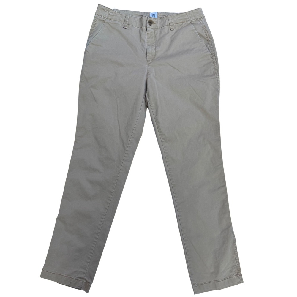 GAP Girlfriend Khaki Pants Tan Chinos Relaxed Tapered Old Money Preppy 4/27